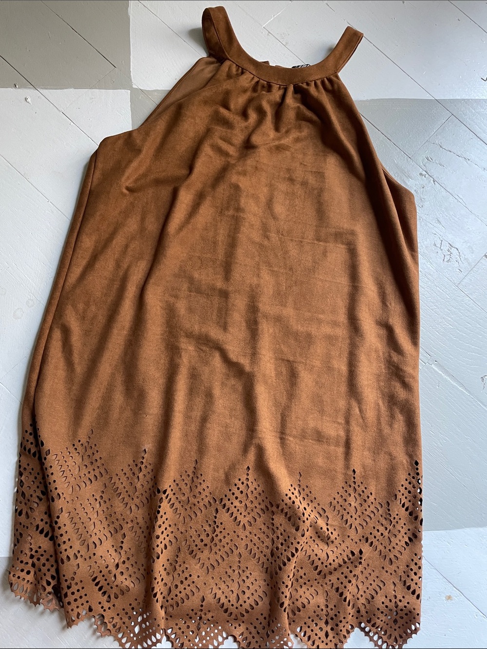 Rue21 Brown Laser-Cut Midi Dress